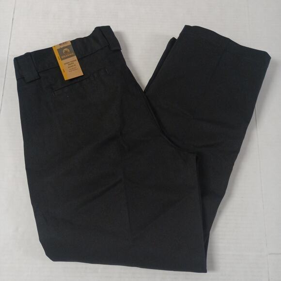 Brahma Men's Work Tough Pants Durable Size 38x30 Black Relaxed Wrinkle Resistant - Picture 1 of 7